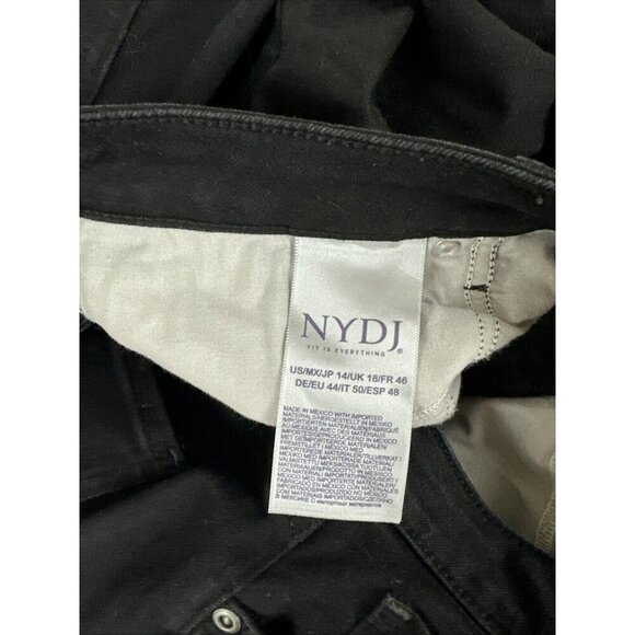 NYDJ Not Your Daughters Women’s Size 14 Jeans Lift Tuck Skinny Black Denim - Picture 9 of 13